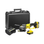 ΓΩΝΙΑΚΟΣ ΤΡΟΧΟΣ 18V STANLEY® FATMAX® V20 ΜΕ 2 X 4.0AH ΜΠΑΤΑΡΙΕΣ ΛΙΘΙΟΥ ΚΑΙ ΚΑΣΕΤΙΝΑ SFMCG400M2K