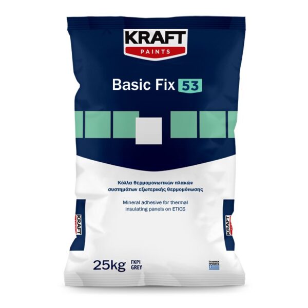 Κόλλα θερμομονωτικών πλακών Basic Fix 53 - Kraft Paints