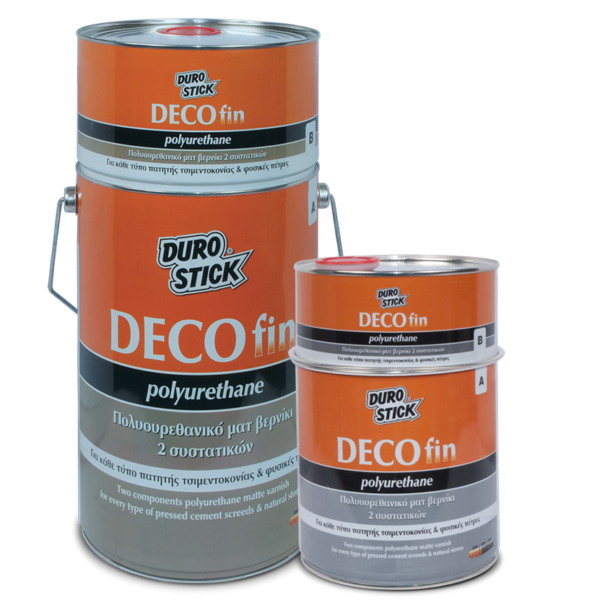 Πολυουρεθανικό ματ βερνίκι 2 συστατικών για πατητή τσιμεντοκονία και φυσικές πέτρες Decofin Polyurethane durostick