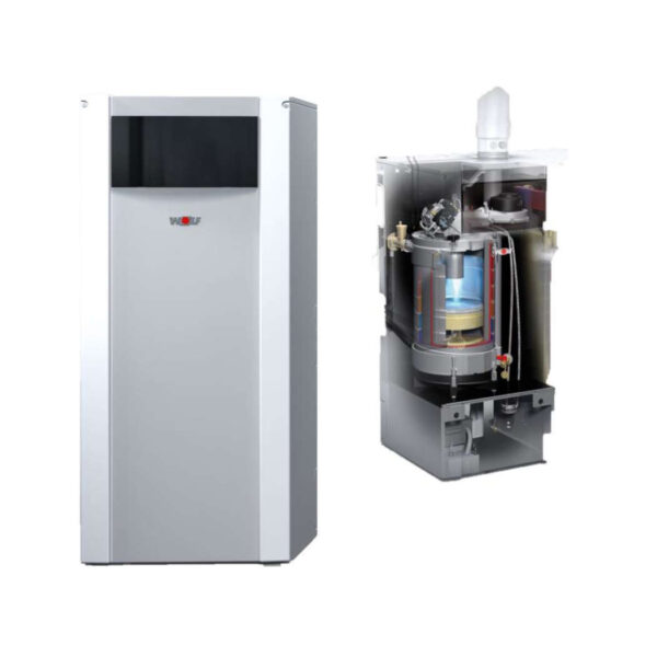 Λέβητας πετρελαίου WOLF COB 15,20,29,40 KW Οι λέβητες συμπυκνωμάτων εκμεταλλεύονται την θερμότητα των καυσαερίων που αποβάλει ο λέβητας από την καμινάδα, μεταφέροντας την στο νερό του δικτύου θέρμανσης. Έτσι ενώ ένας συμβατικός λέβητας αποβάλλει τα καυσαέρια του με θερμοκρασία 180-280 βαθμούς Κελσίου στα συστήματα συμπυκνωμάτων η θερμοκρασία αυτή φτάνει τους 50 βαθμούς.Έτσι ο βαθμός απόδοσης του Wolf COB φτάνει το 105%. Ο λέβητας της Wolf “διαβάζει” την θερμοκρασία επιστροφής του δικτύου θέρμανσης και με τον τρόπο αυτό “καταλαβαίνει” τις ανάγκες του σπιτιού εκείνη την στιγμή.Έτσι προσαρμόζει την ισχύ του ανάλογα με τις πραγματικές ανάγκες του σπιτιού και δεν δουλεύει συνεχώς στο μέγιστο όπως ένας συμβατικός λέβητας. Ανεξάρτητα έαν πρόκειται για πετρέλαιο, κάποιο μίγμα πετρελαίου ή βιοντήζελ, ο λέβητας COB μπορεί να τα χρησιμοποιήσει όλα και με τον ίδιο μάλιστα βαθμό απόδοσης. Αυτό σημαίνει για τον καταναλωτή σιγουριά για τη μελλοντική χρήση του στη θέρμανση και μάλιστα με τη μεγαλύτερη απόδοση!