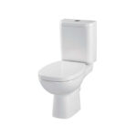 Λεκάνη δαπέδου Cersanit facile με καζανάκι πορσελάνης και κάλυμμα λευκή οριζόντιας αποχέτευσης