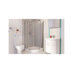 Λεκάνη δαπέδου Cersanit με καζανάκι πορσελάνης και κάλυμμα λευκή κάθετης αποχέτευσης