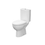 Λεκάνη δαπέδου Cersanit με καζανάκι πορσελάνης και κάλυμμα λευκή κάθετης αποχέτευσης