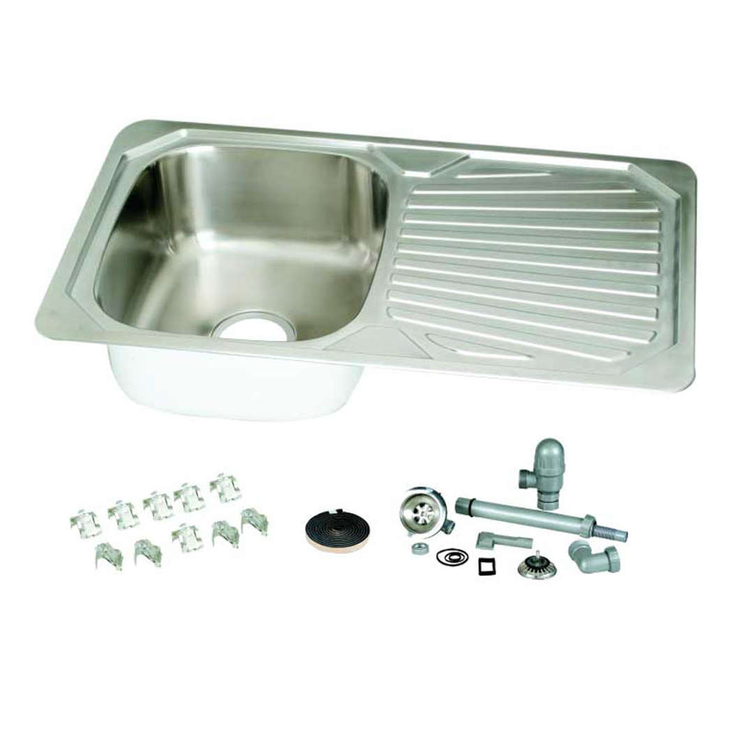 Νεροχύτης Ανοξείδωτος Μονός με Μαξιλάρι Νεροχύτης Ανοξείδωτος Μονός με Μαξιλάρι