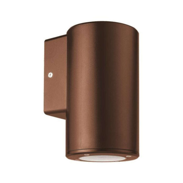 ΑΠΛΙΚΑ ΤΟΙΧΟΥ ΜΟΝΗ ΣΤΡΟΓΓΥΛΗ DOWN ΠΛΑΣΤΙΚΗ GU10 ΑΝΤΙΚΕ ΧΑΛΚΟΥ