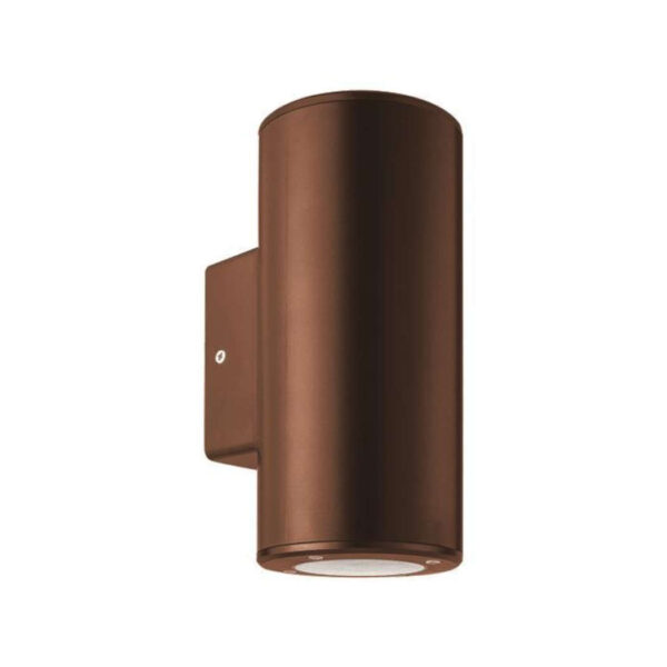 ΑΠΛΙΚΑ ΤΟΙΧΟΥ ΜΟΝΗ ΣΤΡΟΓΓΥΛΗ UP-DOWN ΠΛΑΣΤΙΚΗ GU10 ΑΝΤΙΚΕ ΧΑΛΚΟΥ