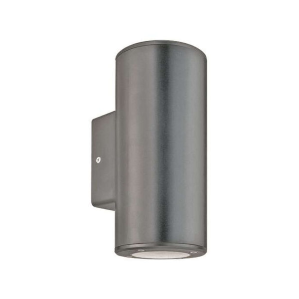 ΑΠΛΙΚΑ ΤΟΙΧΟΥ ΜΟΝΗ ΣΤΡΟΓΓΥΛΗ UP-DOWN ΠΛΑΣΤΙΚΗ GU10 ΓΚΡΙ