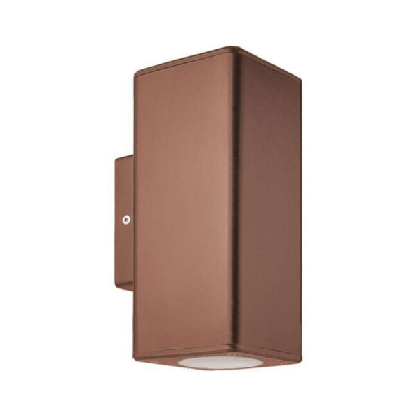 ΑΠΛΙΚΑ ΤΟΙΧΟΥ ΜΟΝΗ ΤΕΤΡΑΓΩΝΗ UP-DOWN ΠΛΑΣΤΙΚΗ GU10 ΑΝΤΙΚΕ ΧΑΛΚΟΥ