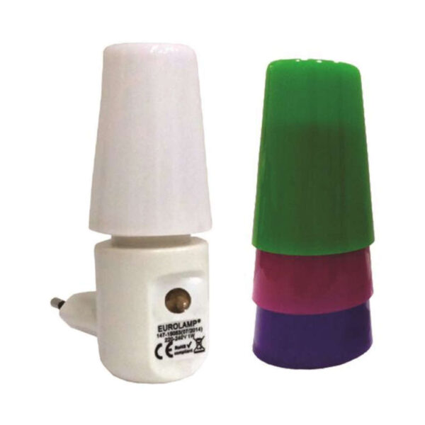 ΦΩΤΑΚΙ ΝΥΚΤΟΣ ΜΕ ΦΩΤΟΚΥΤΤΑΡΟ LED 2700Κ 4 ΧΡΩΜΑΤΑ 1W